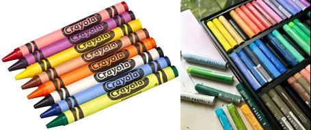 What's different between crayon and oil pastel?